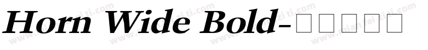 Horn Wide Bold字体转换